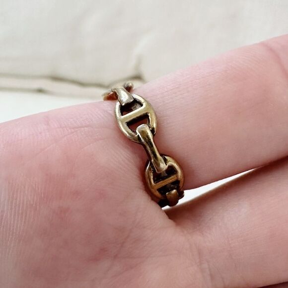 Gold Chain Link Ring - Picture 1 of 2